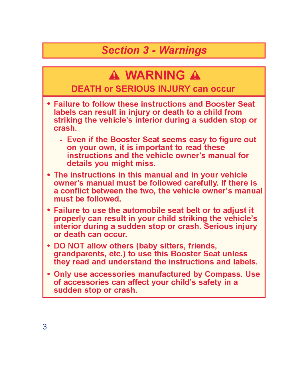 The First Years B500, B505 manual Death or Serious Injury can occur 