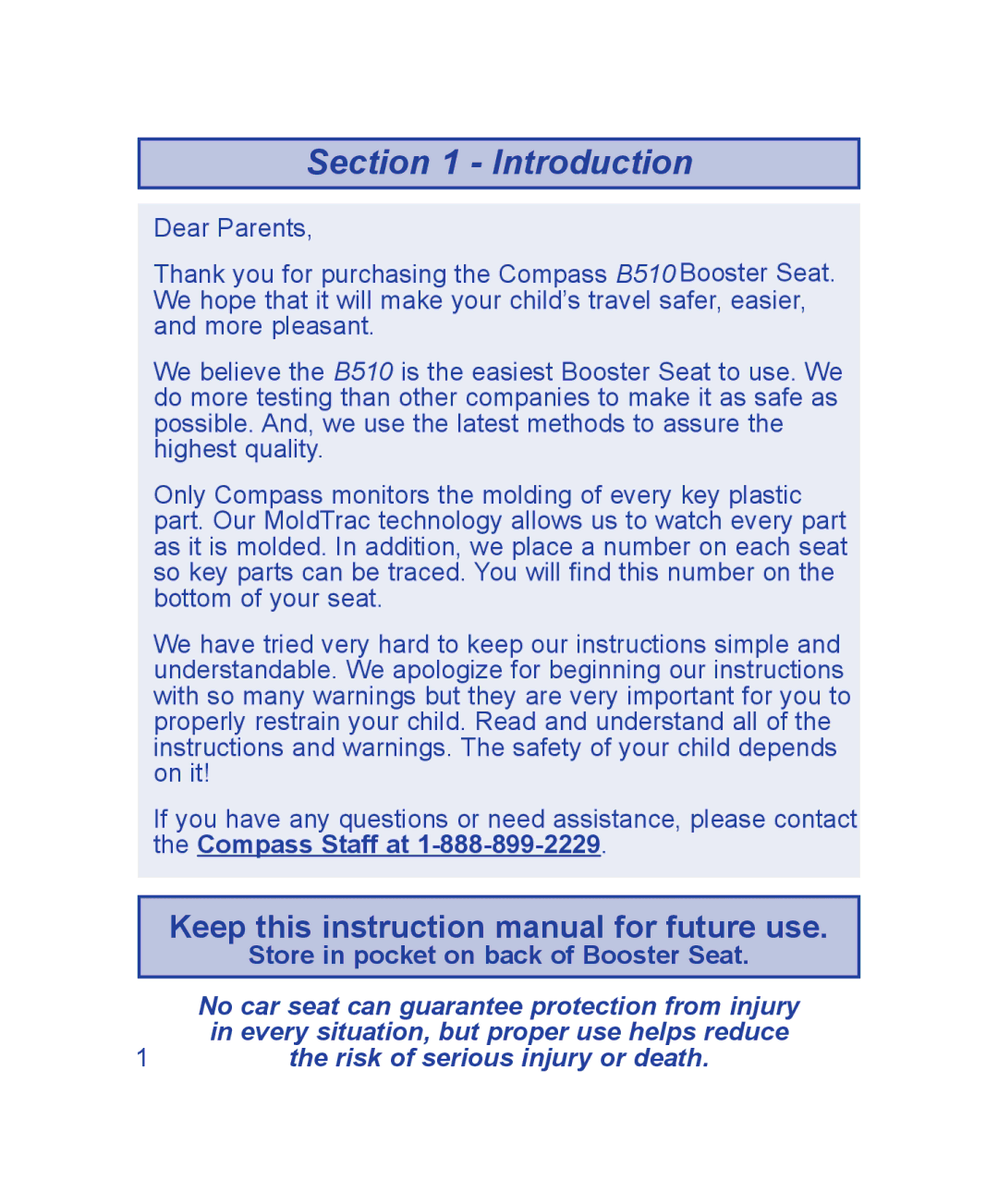 The First Years B510 manual Introduction 