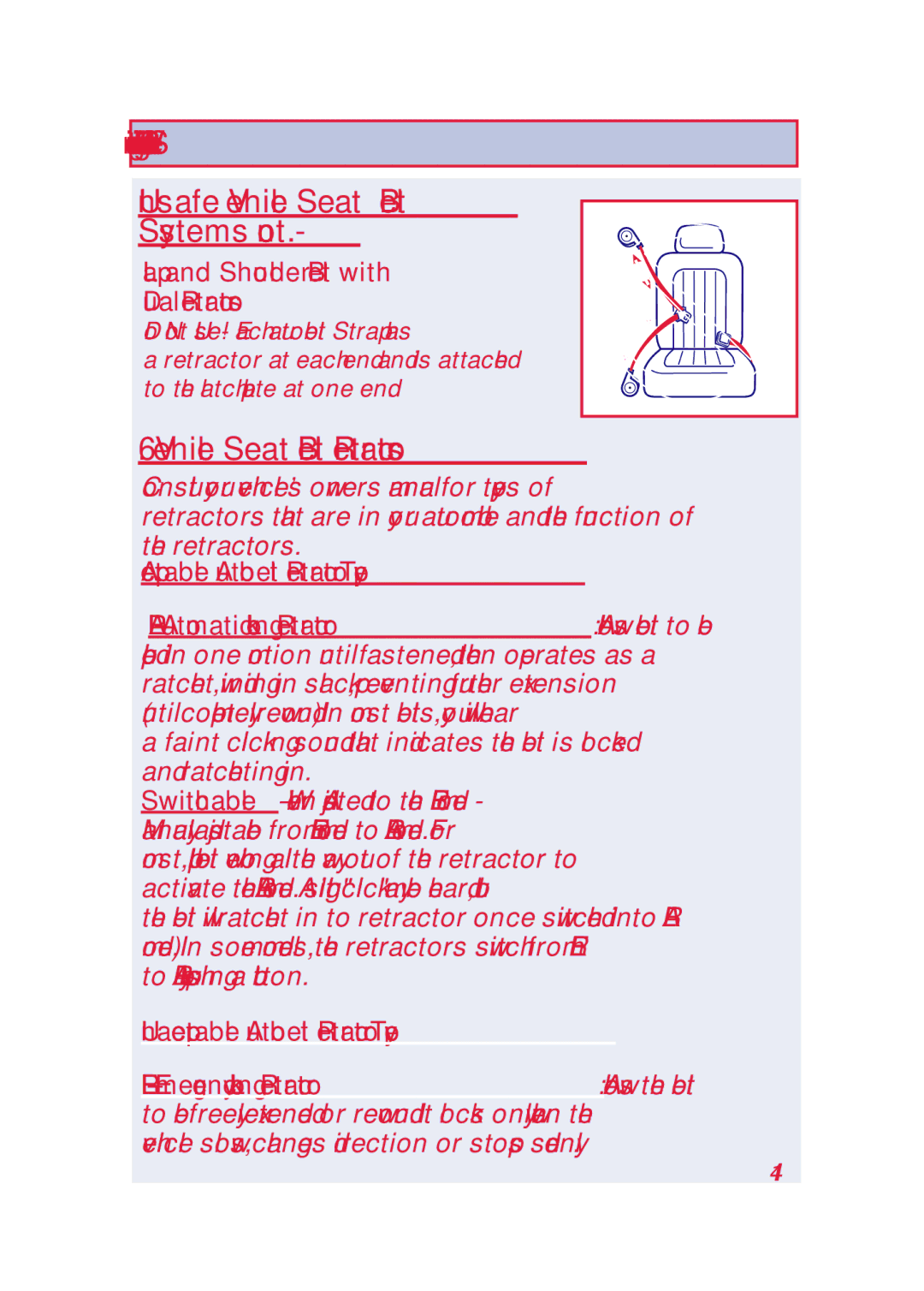 The First Years I440 manual Unsafe Vehicle Seat Belt Systems 