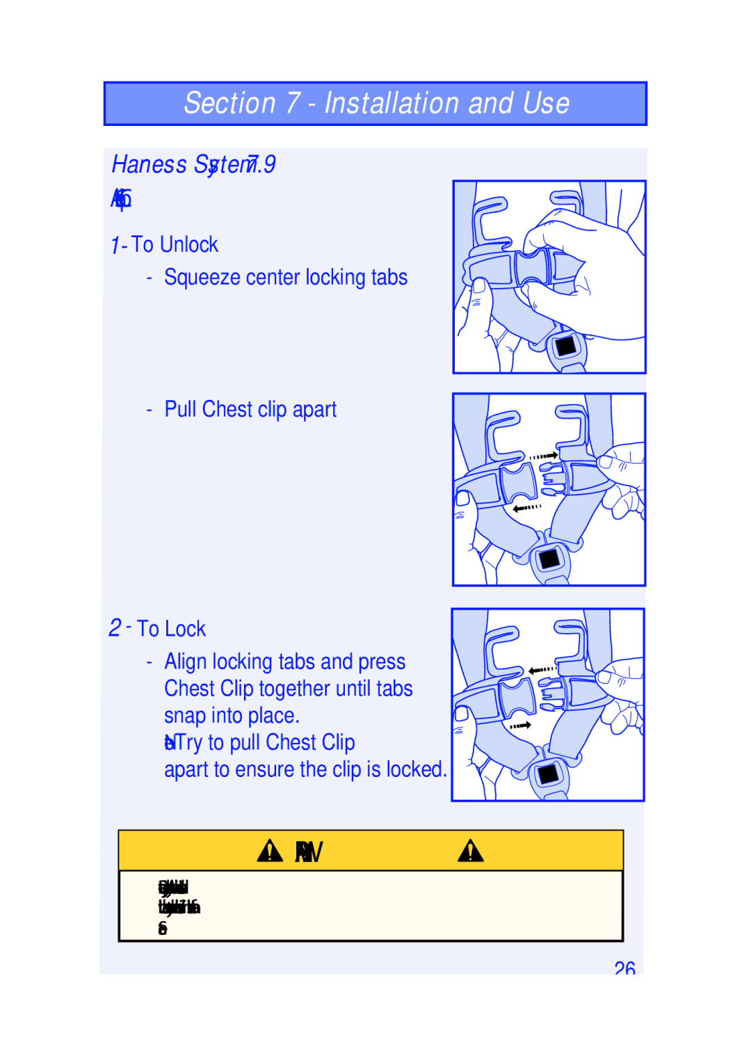 The First Years I440 manual Chest Clip, Harness System 