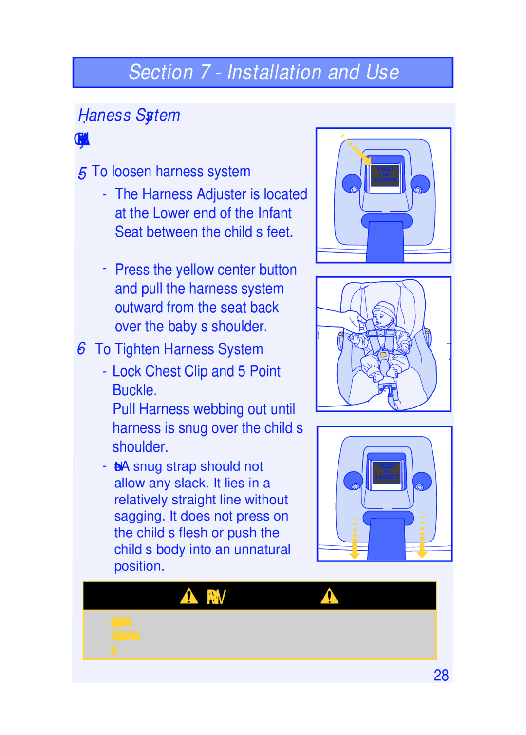 The First Years I440 manual Harness Adjuster, Harness. System 