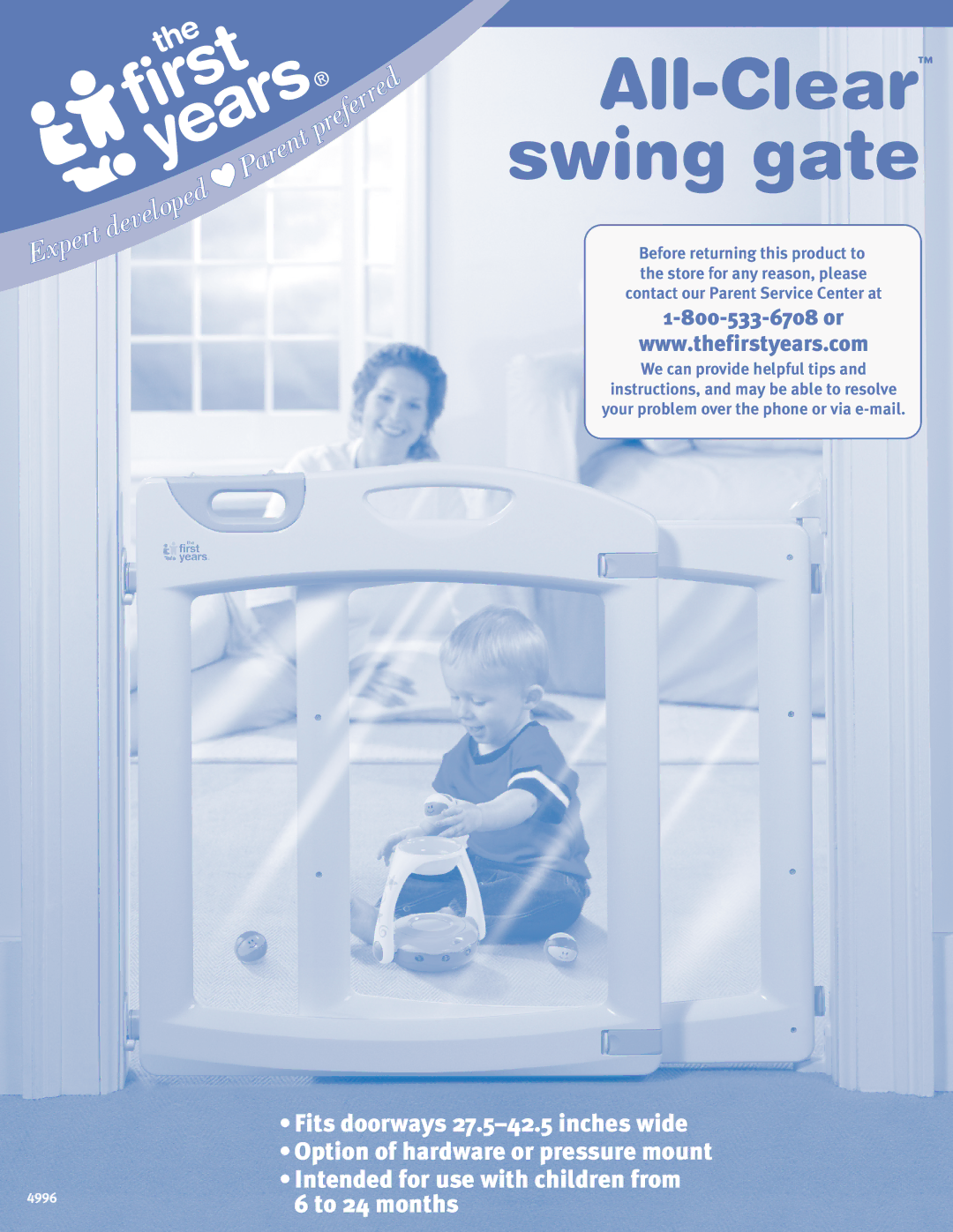 The First Years Swing Gate manual All-Clearswing gate 