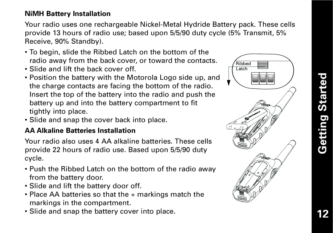 The Lenbrook Group T7100, T7150 manual NiMH Battery Installation, AA Alkaline Batteries Installation 