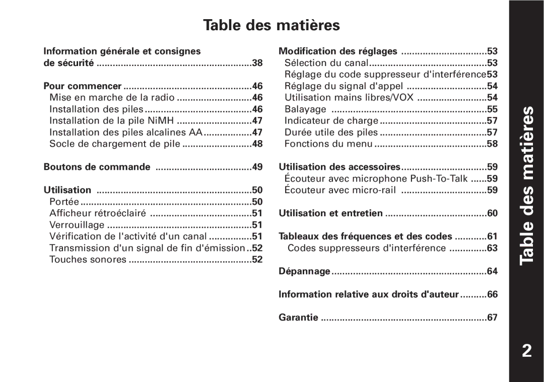 The Lenbrook Group T7100, T7150 manual Table des matières 