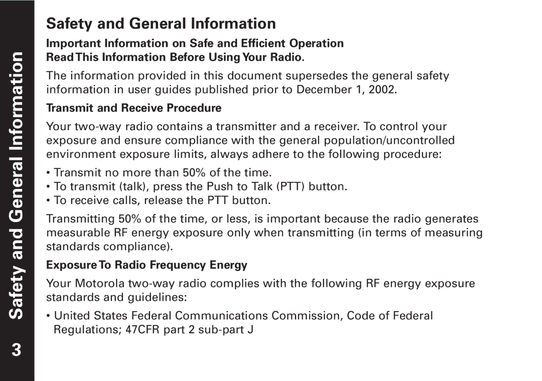 The Lenbrook Group T7150, T7100 manual Safety and General Information, Transmit and Receive Procedure 