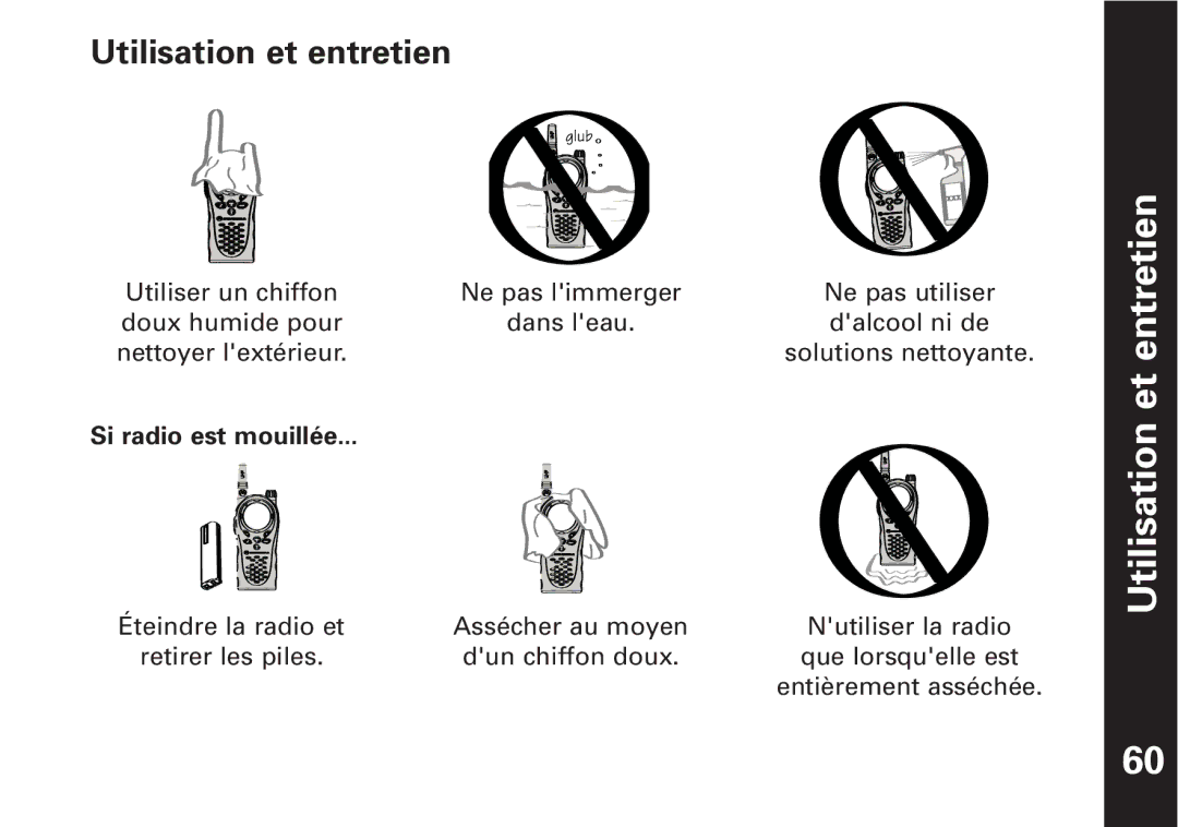 The Lenbrook Group T7100, T7150 manual Utilisation et entretien, Si radio est mouillée 