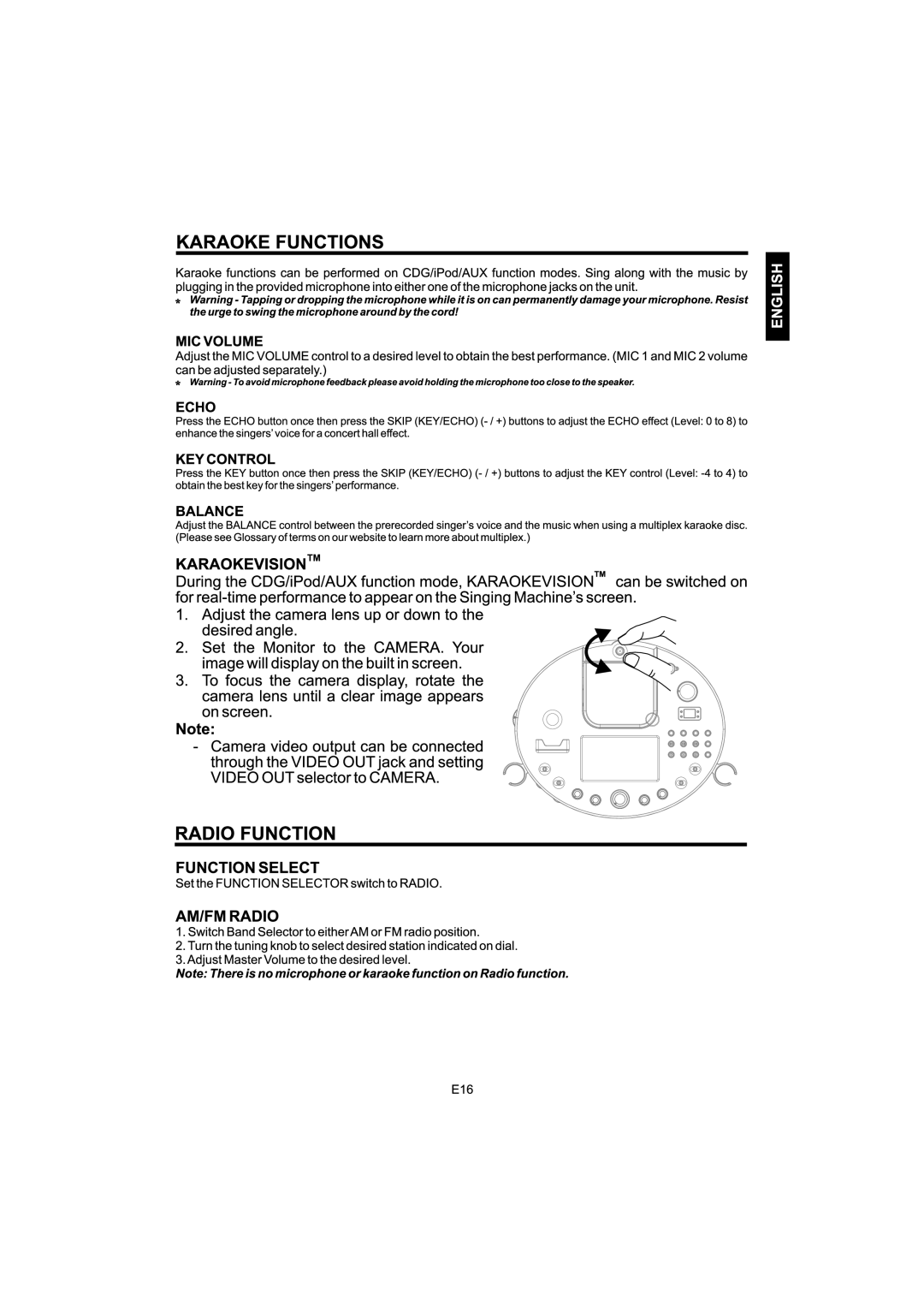 The Singing Machine ism-1028 N manual 