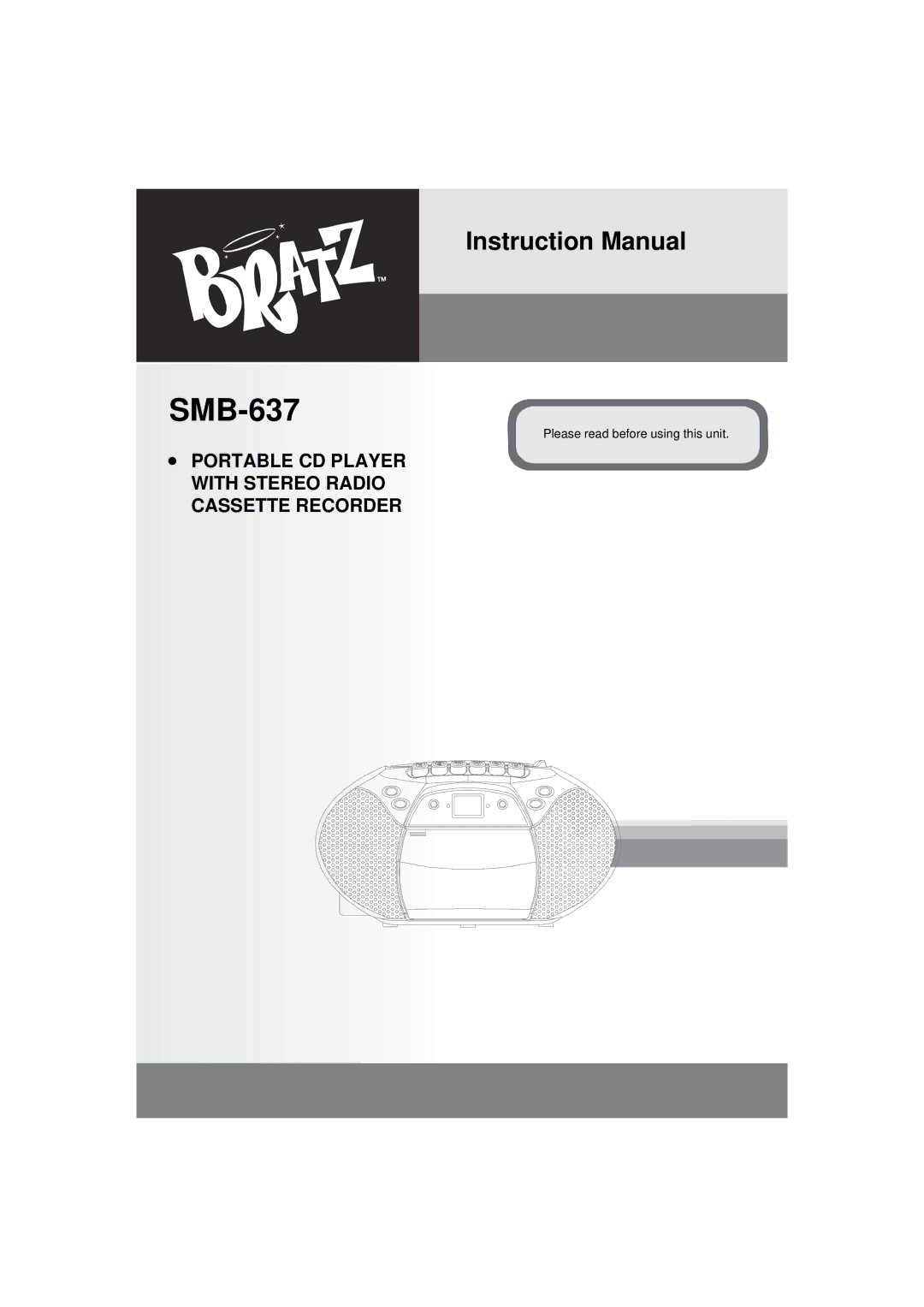 The Singing Machine SMB-637 instruction manual 