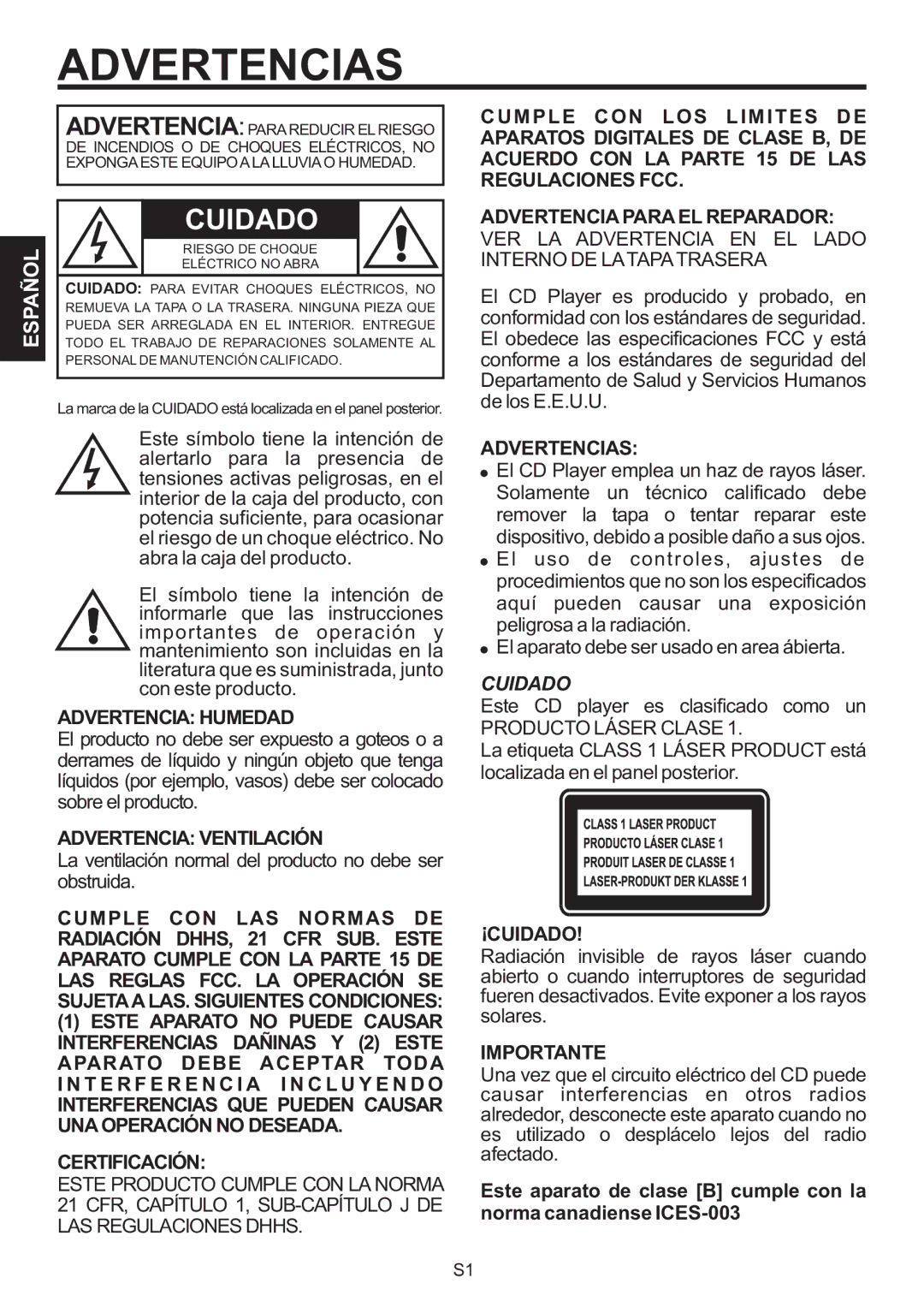 The Singing Machine SMB-664 M P L E C O N L O S L I M I T E S D E, Aparatos Digitales DE Clase B, DE, Regulaciones FCC 