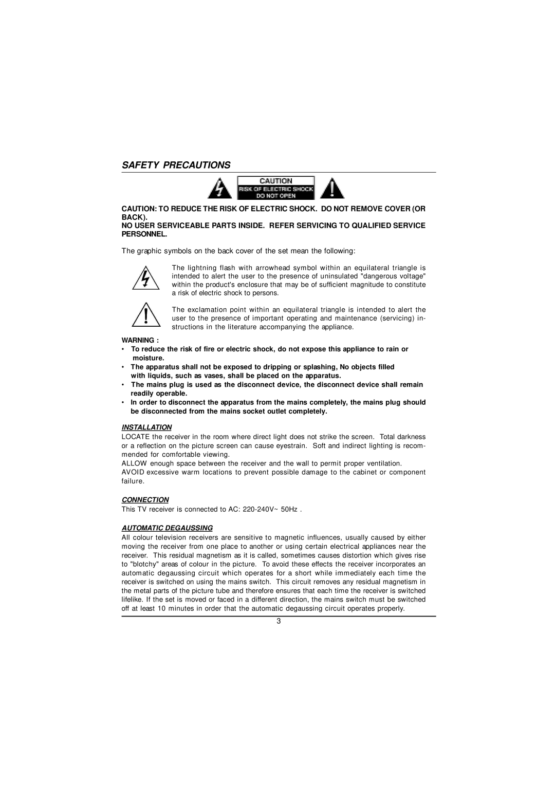 The Singing Machine SMB-680 manual Safety Precautions, Installation 