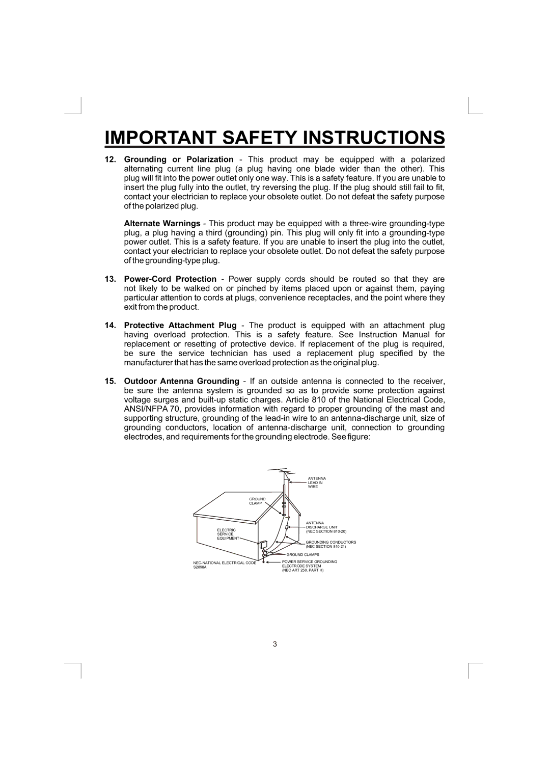 The Singing Machine SMG-138 owner manual Antenna 