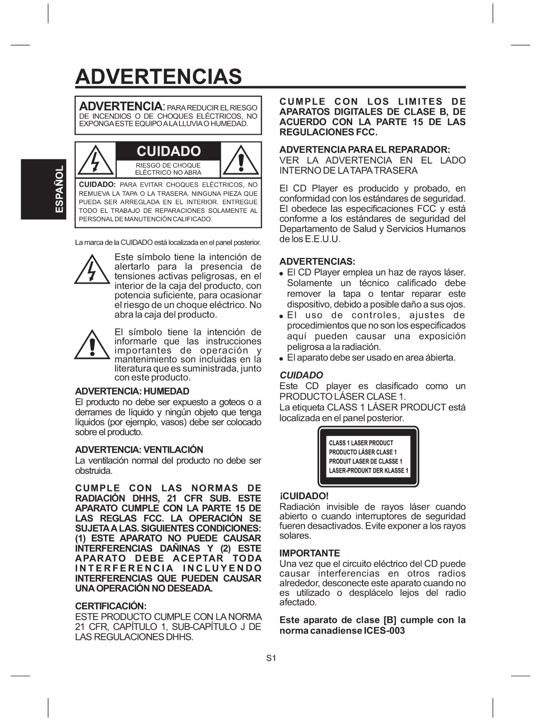 The Singing Machine SMG-151 M P L E C O N L O S L I M I T E S D E, Aparatos Digitales DE Clase B, DE, Regulaciones FCC 