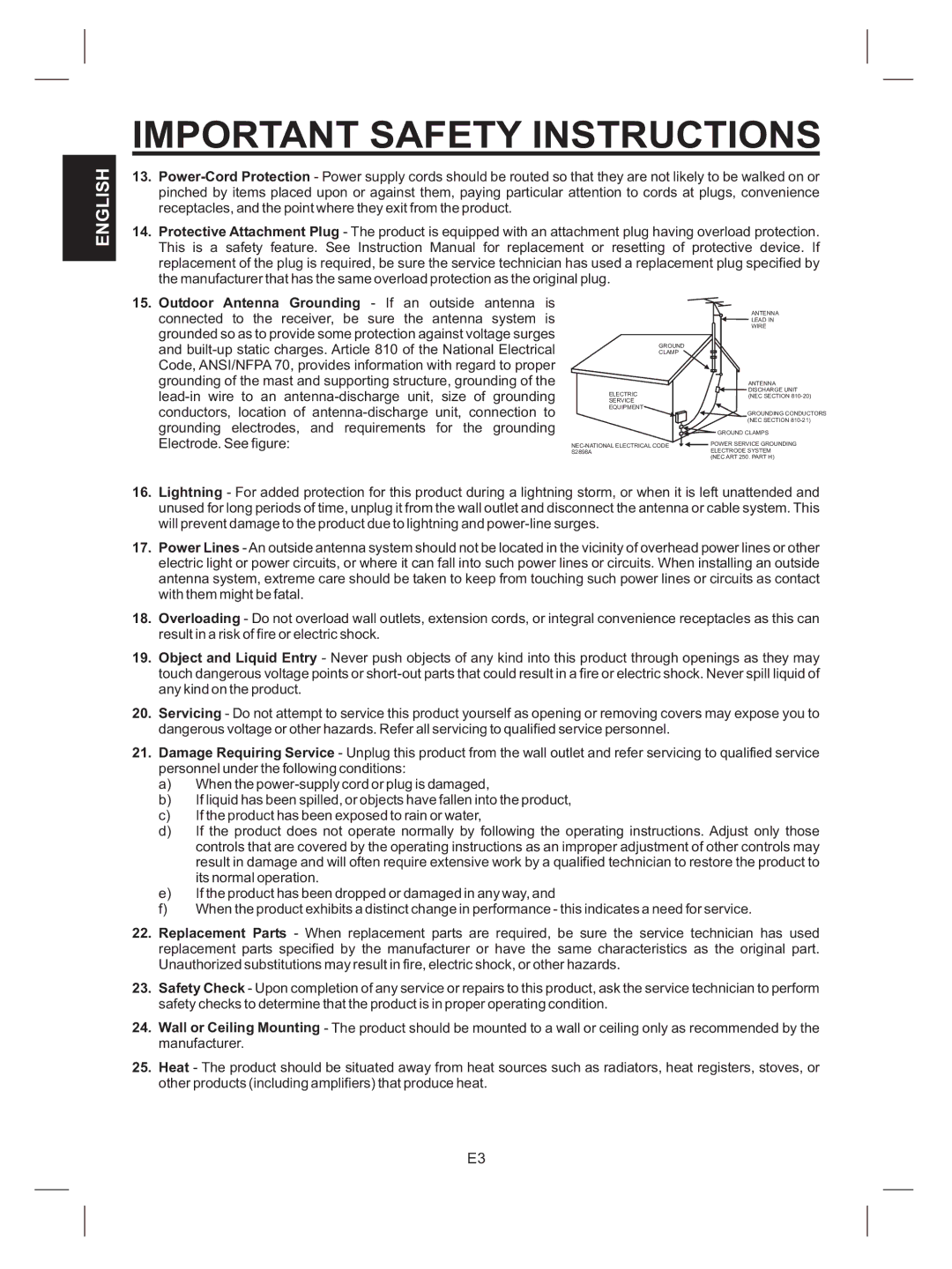 The Singing Machine SMG-151 instruction manual Antenna 