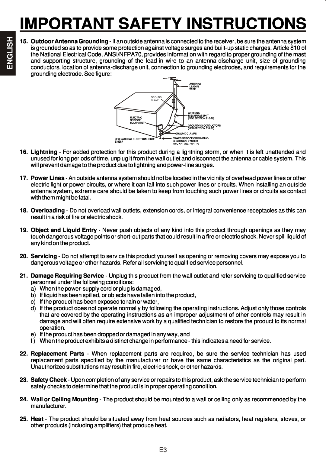 The Singing Machine SMG-301 manual Important Safety Instructions, English 