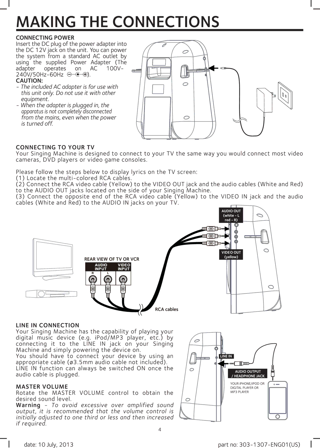 The Singing Machine 303-1307-ENG01(US), SMG303 manual 