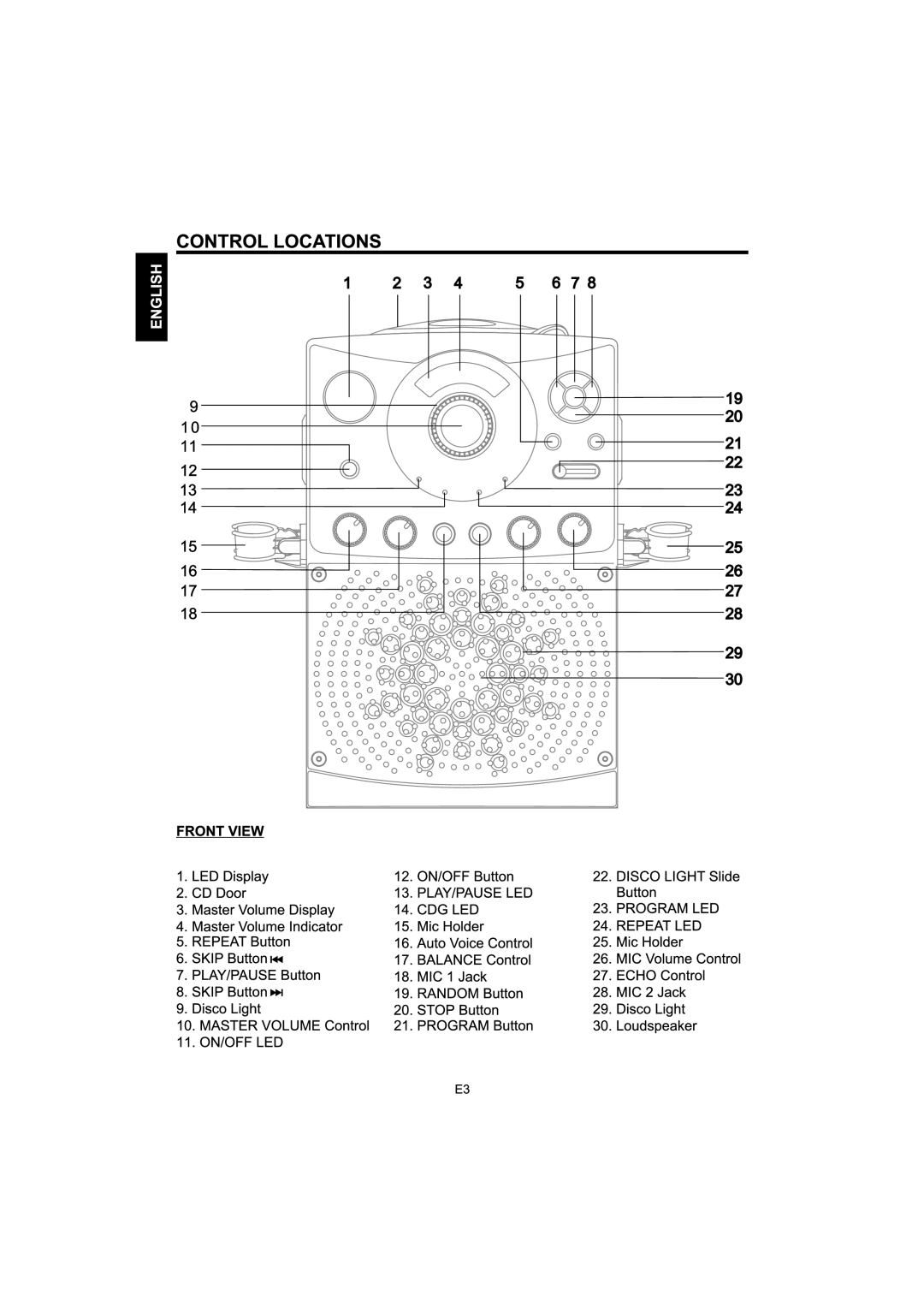 The Singing Machine SML-385, Compact Disc + Graphics with Built-In Disco light Karaoke Center manual 