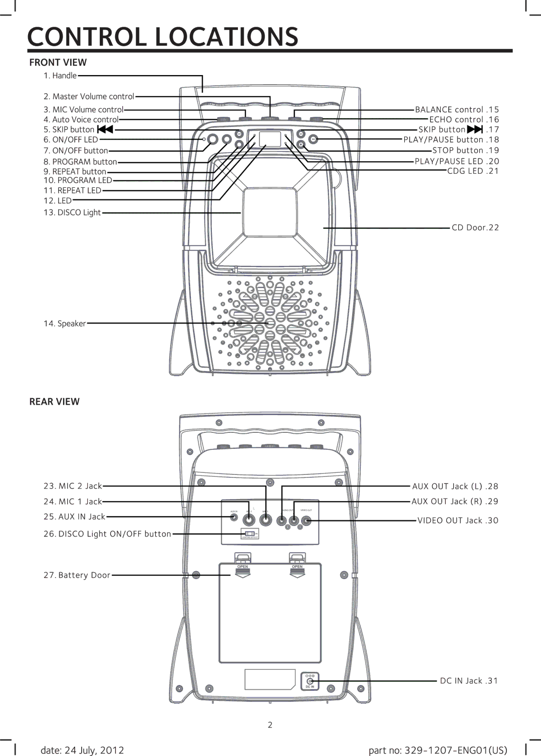 The Singing Machine THE SINGING MACHINE, SML329(BK/P/BL) manual 