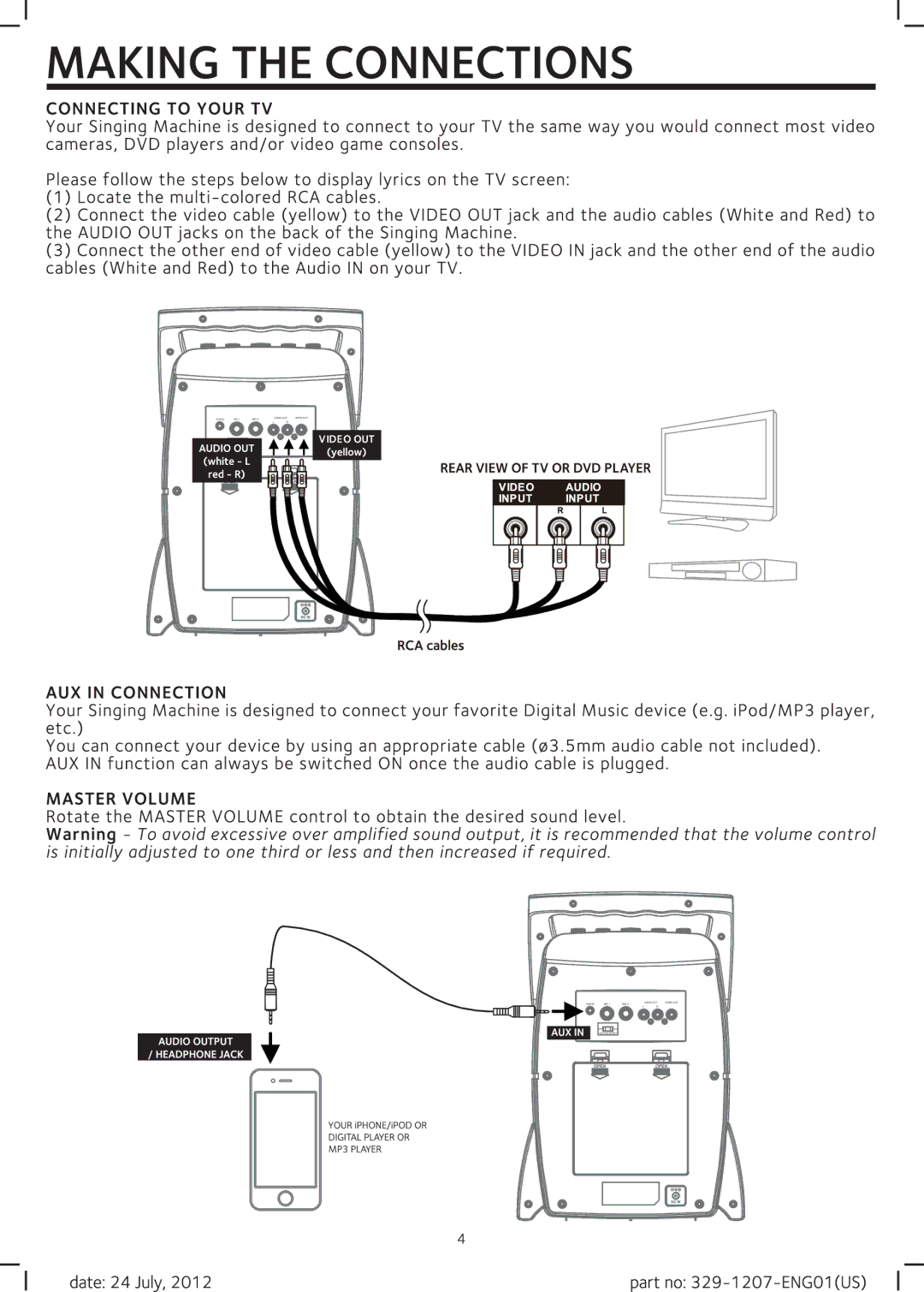 The Singing Machine THE SINGING MACHINE, SML329(BK/P/BL) manual 