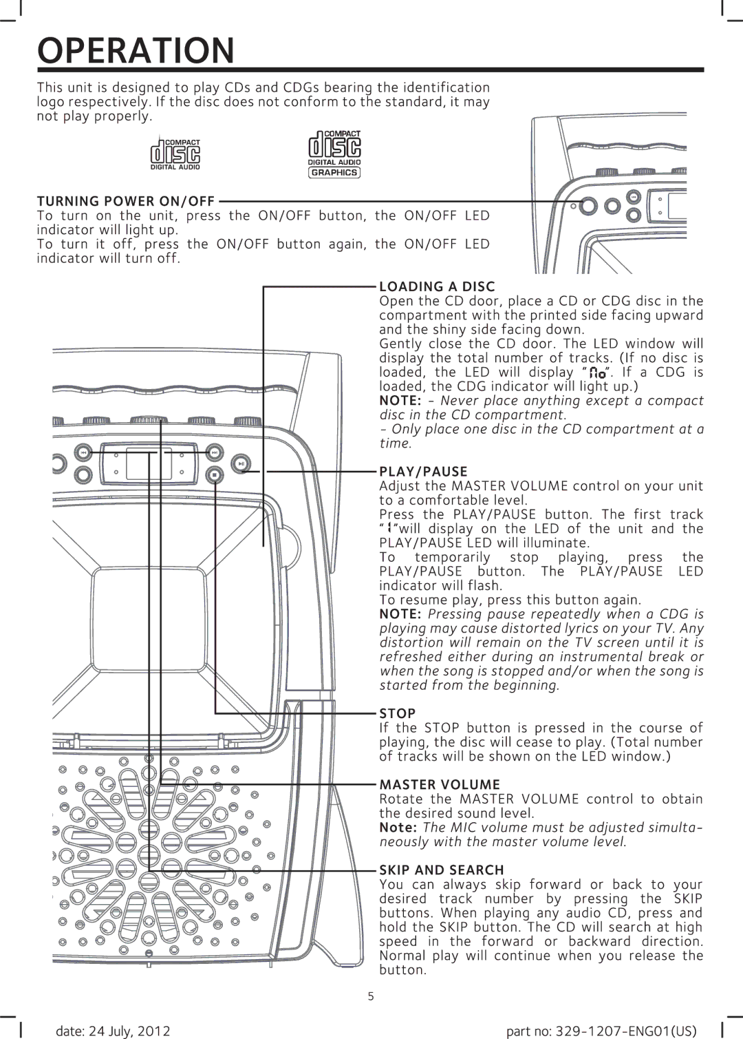 The Singing Machine SML329(BK/P/BL), THE SINGING MACHINE manual 