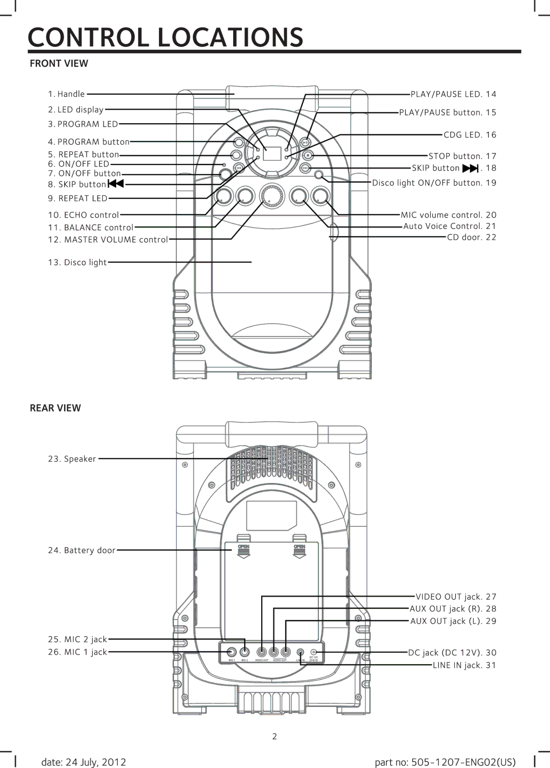 The Singing Machine SML505 manual 