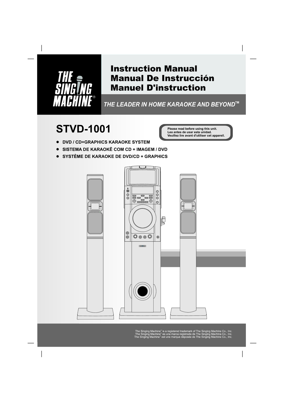 The Singing Machine STVD-1001 manual 