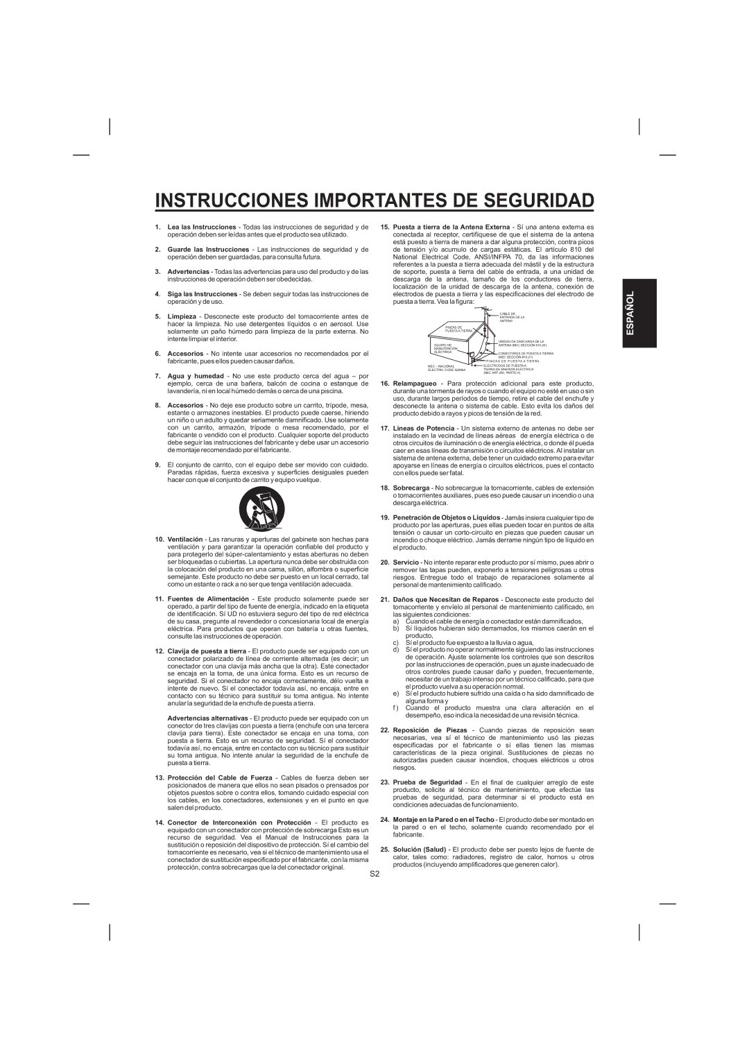 The Singing Machine STVD-1001 manual Instrucciones Importantes DE Seguridad 