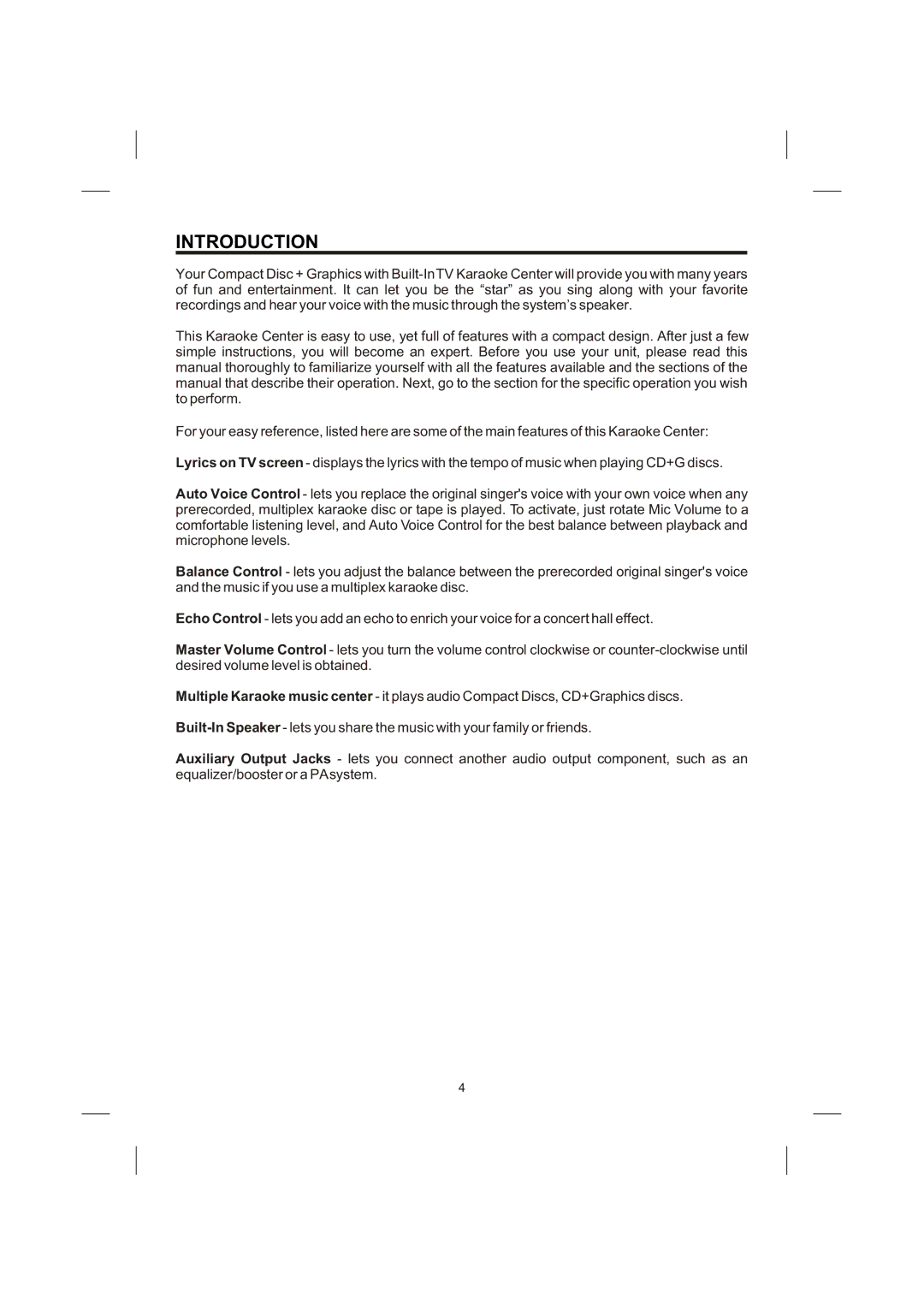 The Singing Machine Singing Machine, STVG-513 instruction manual Introduction 