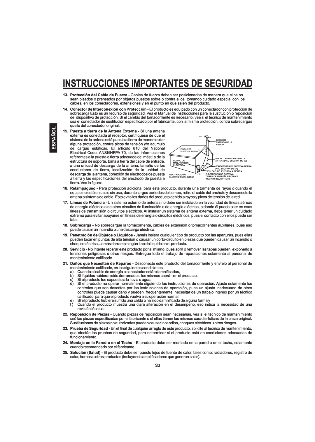 The Singing Machine STVG-520 instruction manual Instrucciones Importantes De Seguridad, Español 