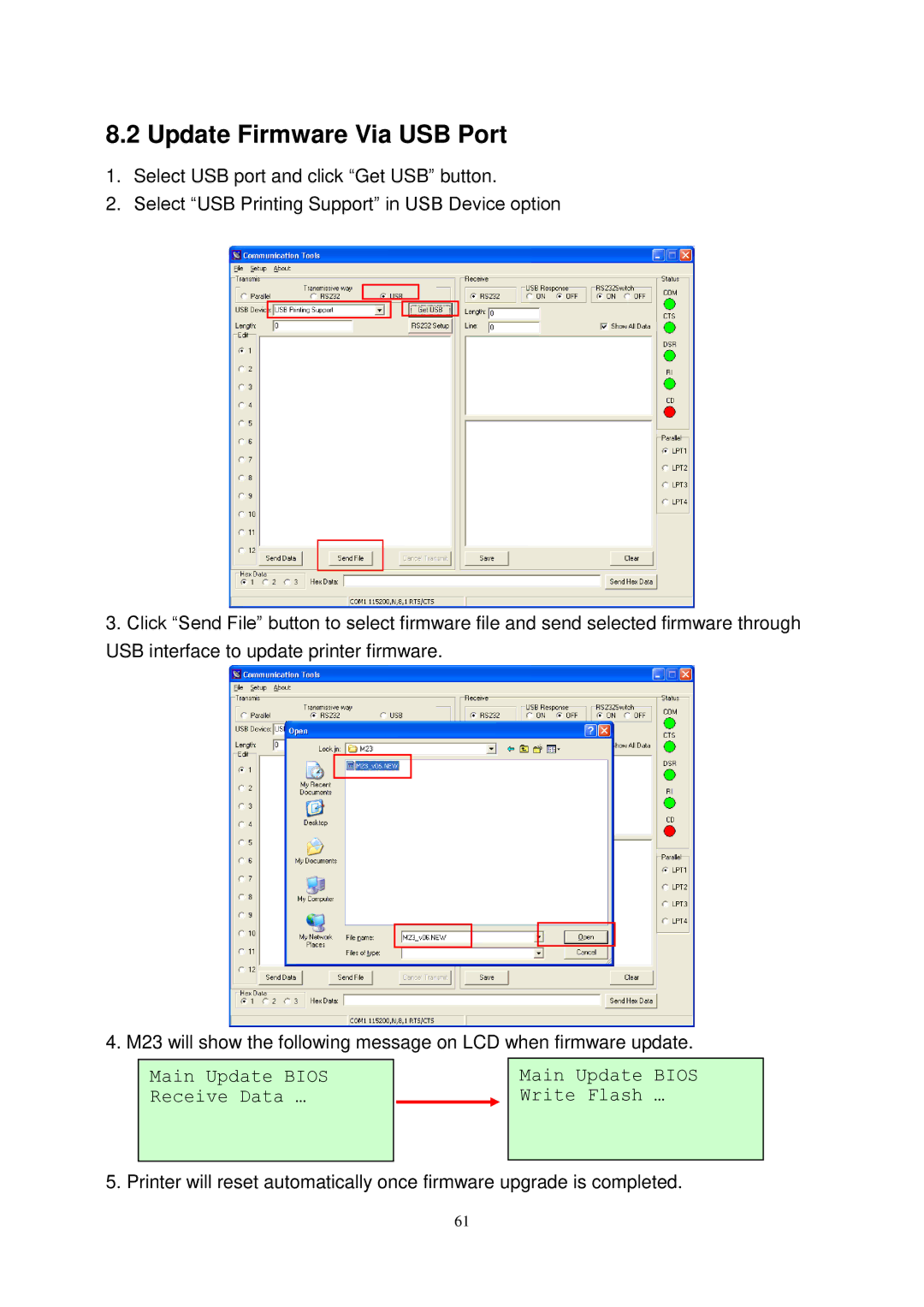 The Speaker Company M23 user manual Update Firmware Via USB Port 