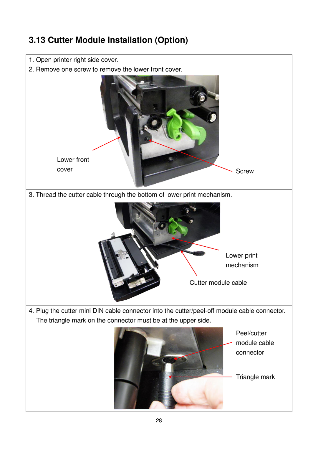 The Speaker Company me240 manual Cutter Module Installation Option 