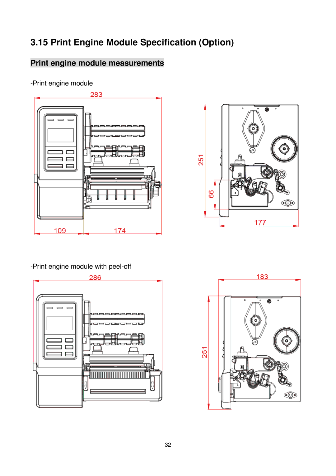 The Speaker Company me240 manual Print Engine Module Specification Option 