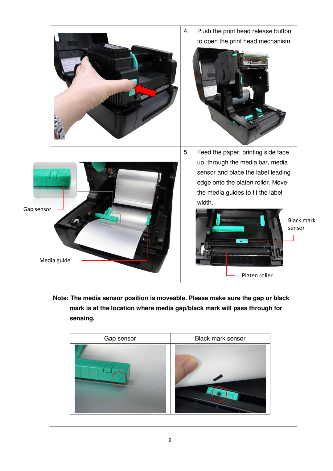 The Speaker Company ta200 manual Gap sensor Media guide 