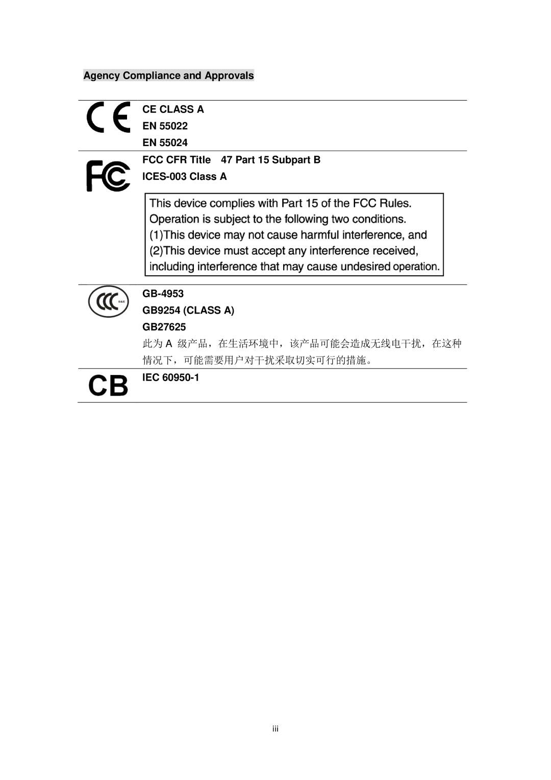 The Speaker Company ta200 manual Agency Compliance and Approvals, Iec 