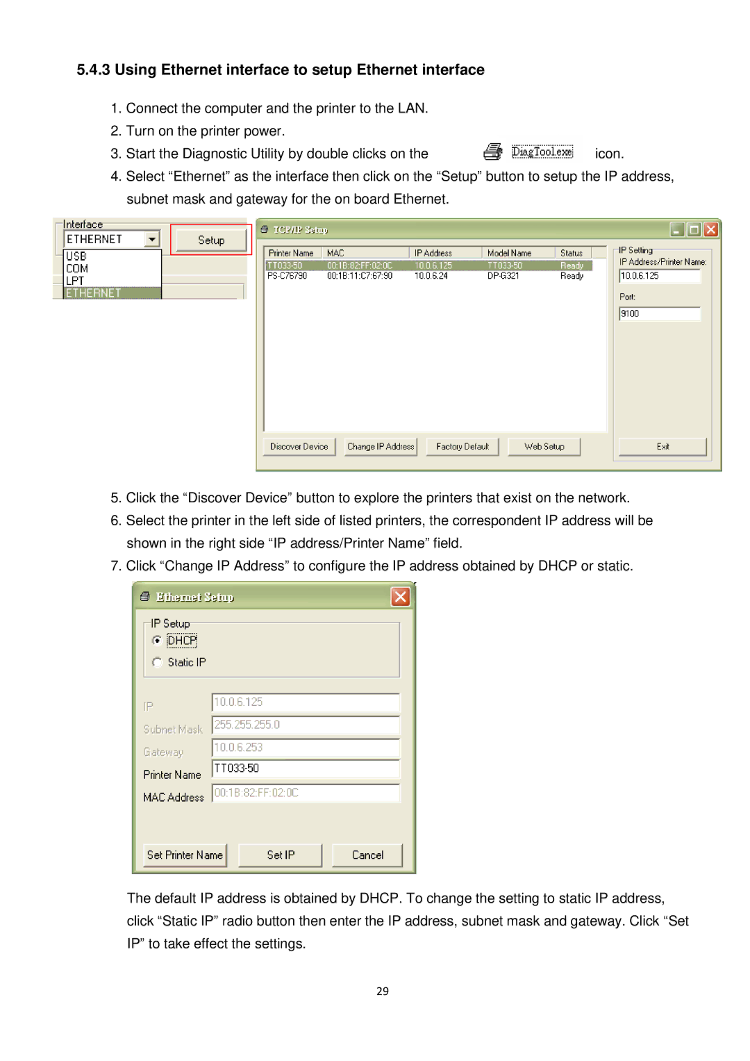 The Speaker Company ta200 manual Using Ethernet interface to setup Ethernet interface 