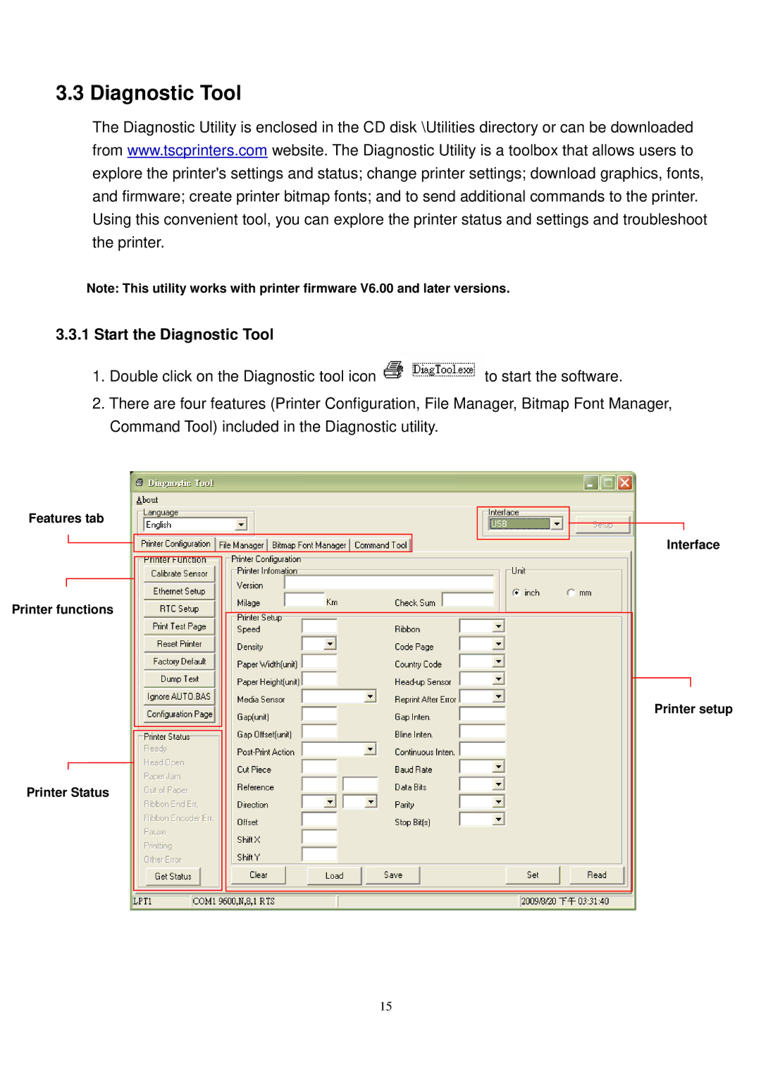 The Speaker Company TDP-225 user manual Start the Diagnostic Tool 