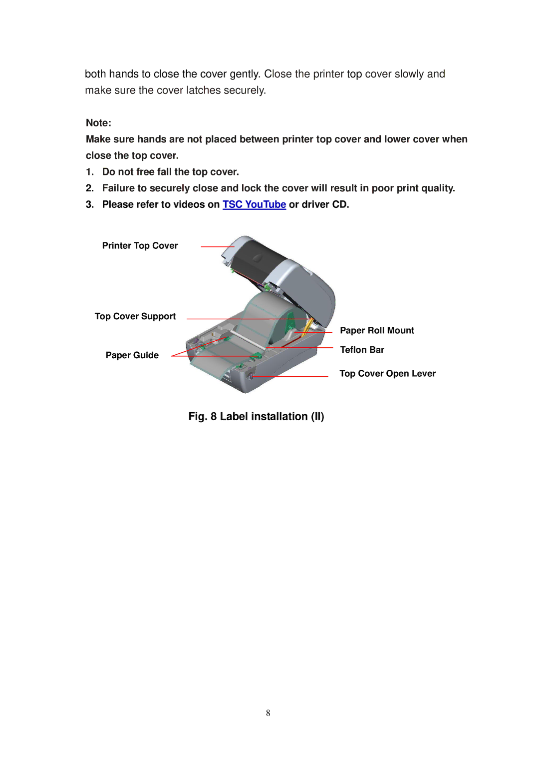 The Speaker Company TTP-245 Plus user manual Label installation 