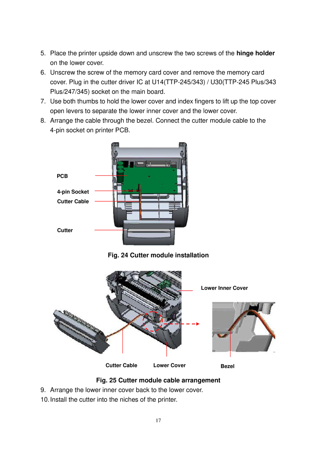 The Speaker Company TTP-245 Plus user manual Cutter module installation 