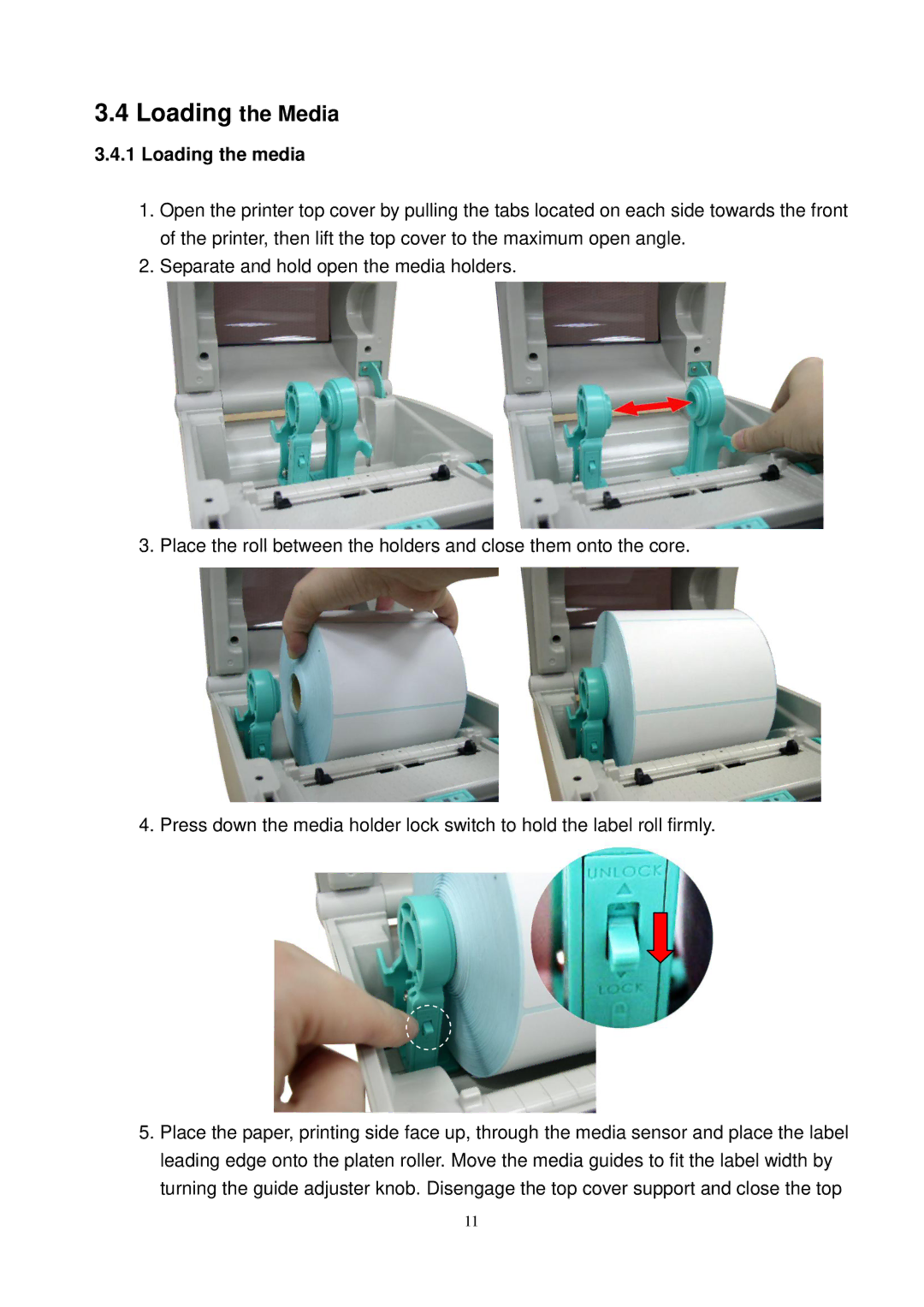 The Speaker Company TTP-343C, TTP-245C, TTP-244CE user manual Loading the Media, Loading the media 