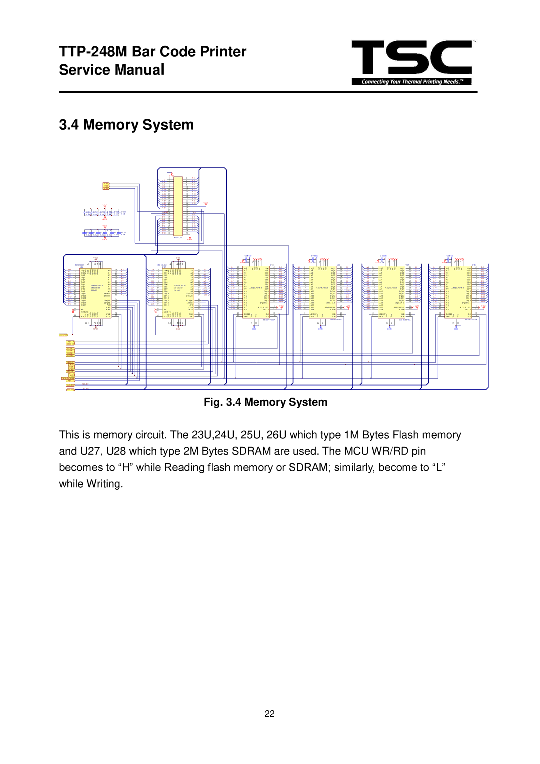 The Speaker Company TTP 248M service manual TTP-248M Bar Code Printer Memory System, Etro N Tech 