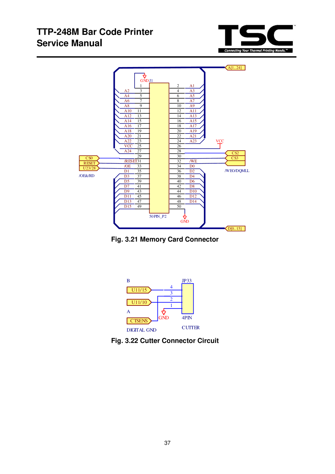 The Speaker Company TTP 248M service manual Memory Card Connector 