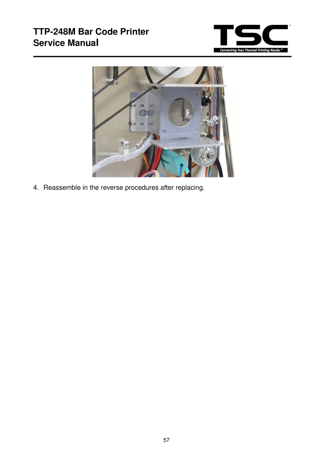 The Speaker Company TTP 248M service manual TTP-248M Bar Code Printer 