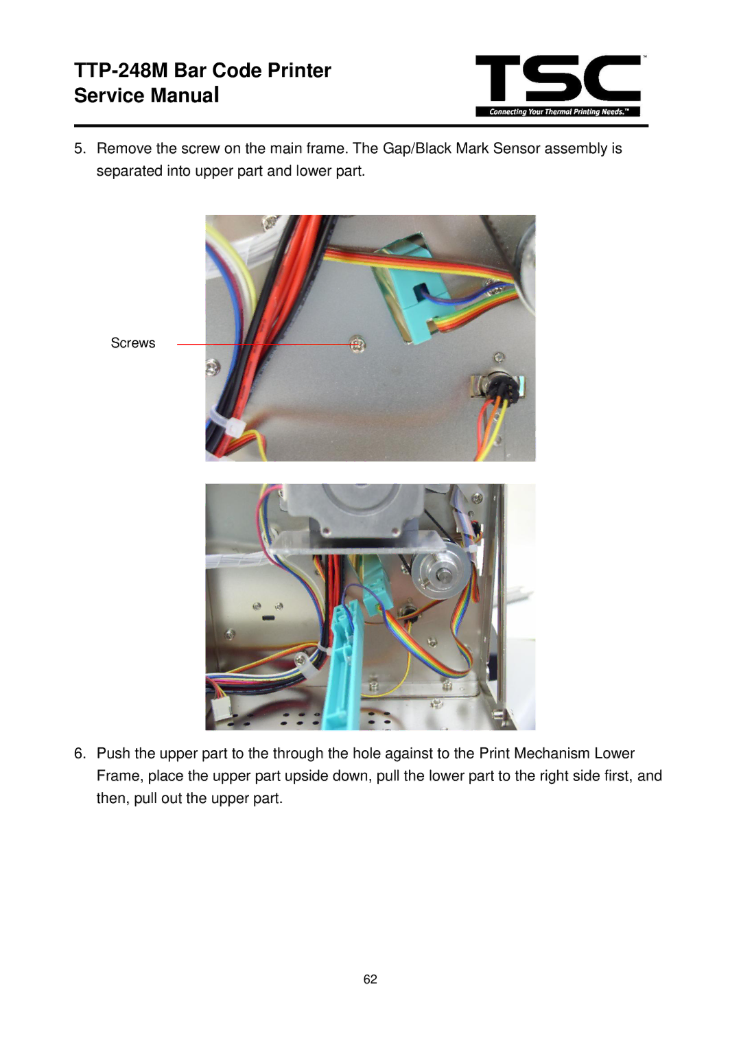 The Speaker Company TTP 248M service manual TTP-248M Bar Code Printer 