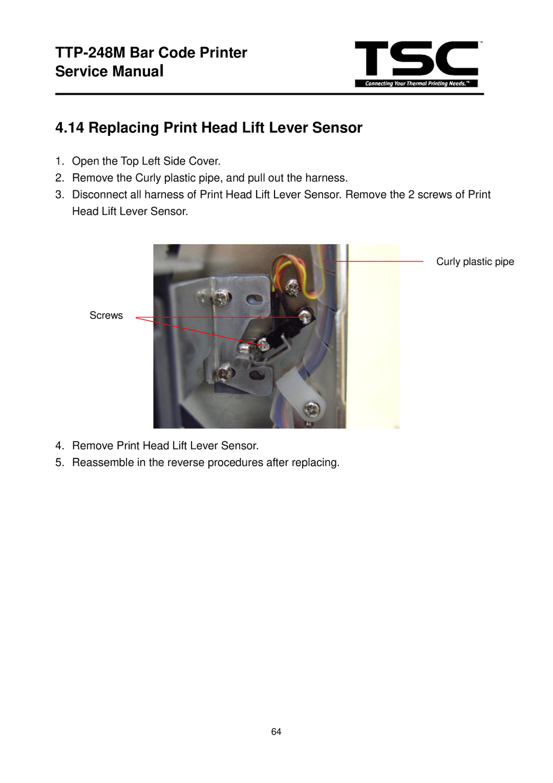 The Speaker Company TTP 248M service manual Curly plastic pipe Screws 