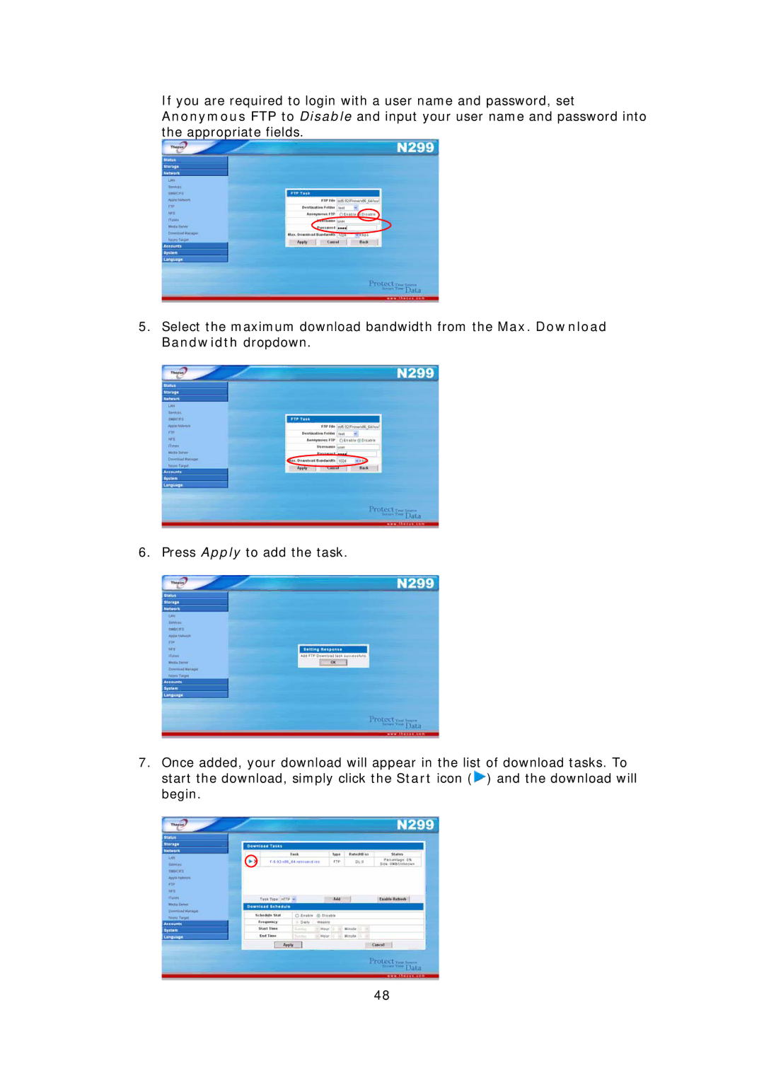 Thecus Technology N299 user manual 