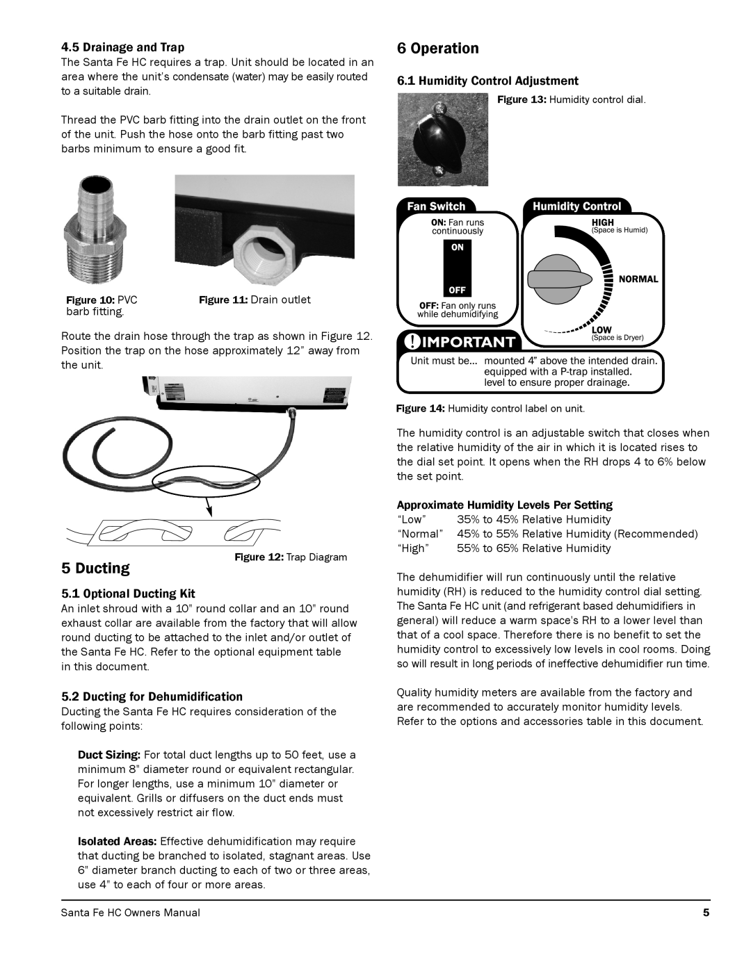 Therma-Stor Products Group 4025273 manual Operation, Ducting 