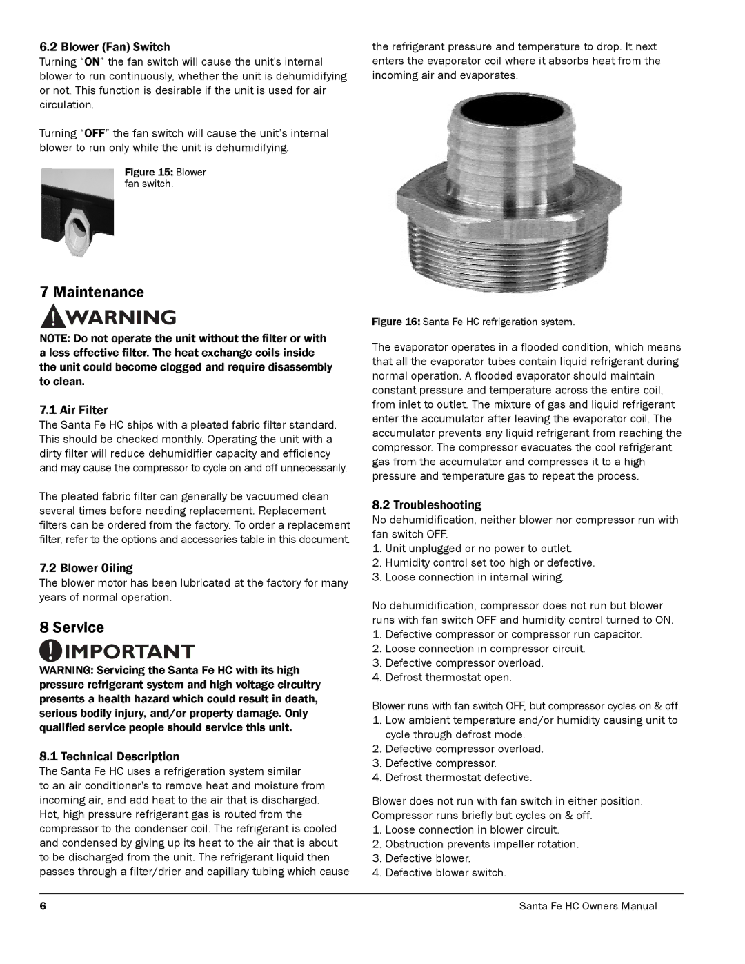 Therma-Stor Products Group 4025273 manual Maintenance, Service 