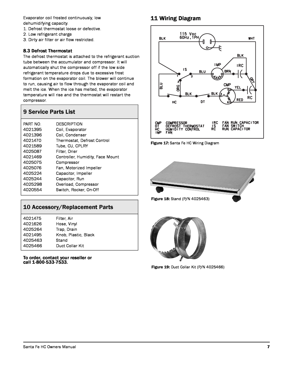 Therma-Stor Products Group 4025273 Service Parts List, Accessory/Replacement Parts, Wiring Diagram, Defrost Thermostat 