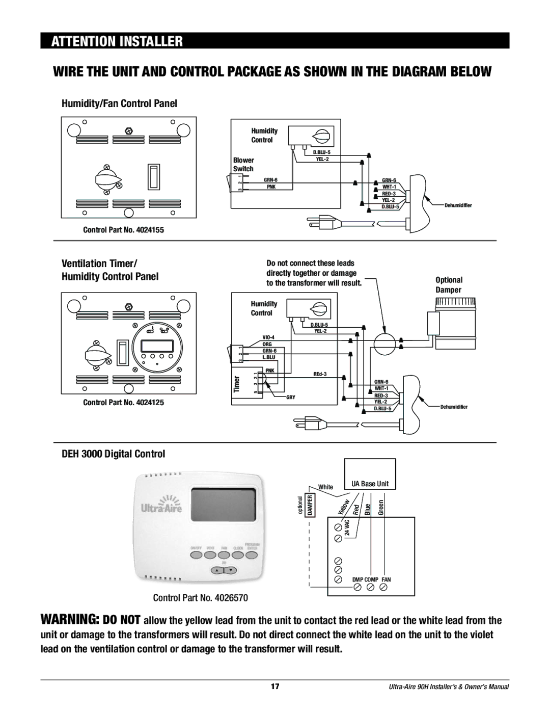 Therma-Stor Products Group 90H owner manual DEH 3000 Digital Control 