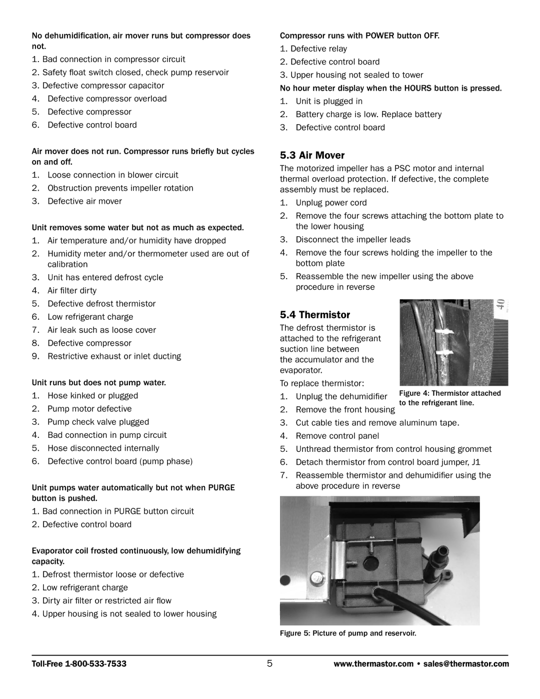 Therma-Stor Products Group R175 owner manual Air Mover, Thermistor 