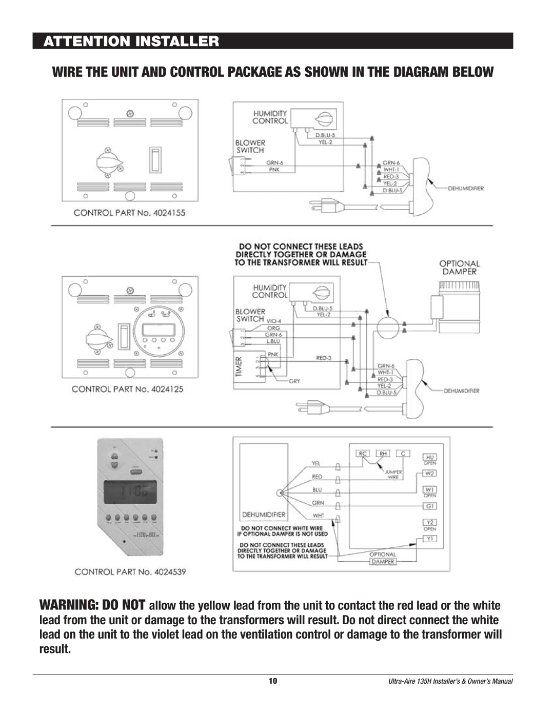 Therma-Stor Products Group UA-135H owner manual 